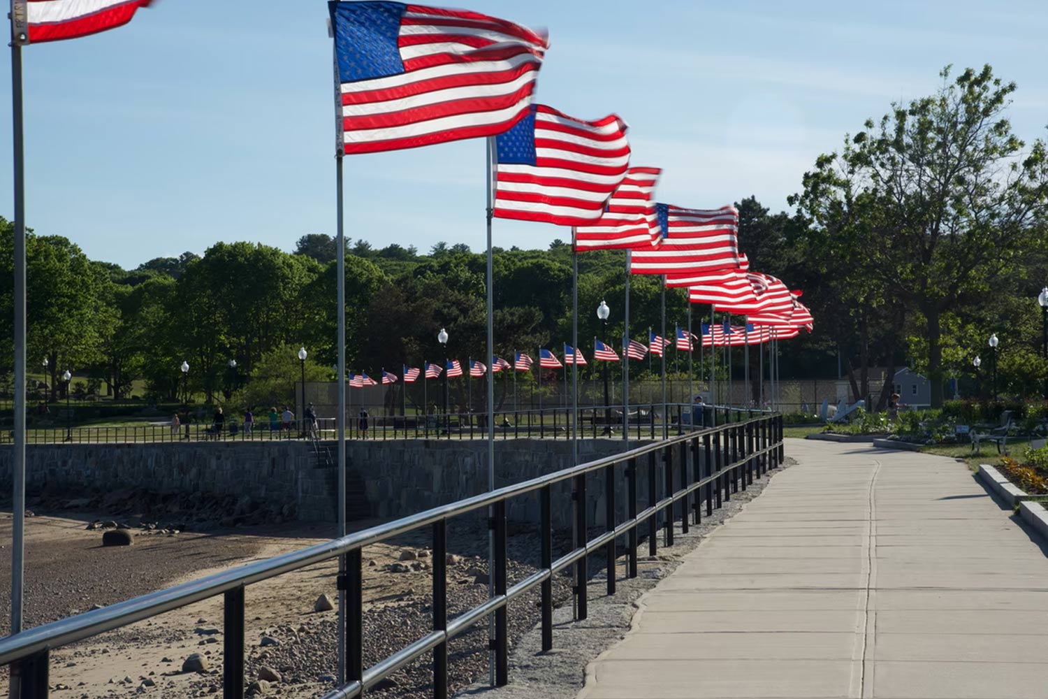 Gloucester, Ma. American flags